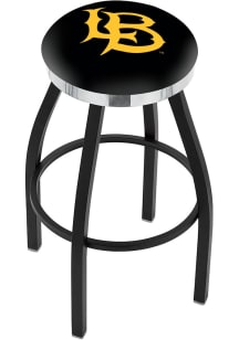 Cal State Long Beach Chrome Seat Pub Stool - Black