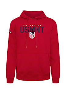 Levelwear USMNT Mens Red Podium Carve Long Sleeve Hoodie