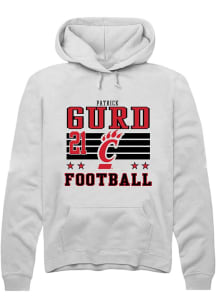 Patrick Gurd Rally Mens White Cincinnati Bearcats NIL Striped Hooded Sweatshirt
