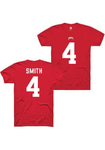 Jeremiah Smith Rally Mens Red Ohio State Buckeyes NIL Shirzee Player T Shirt