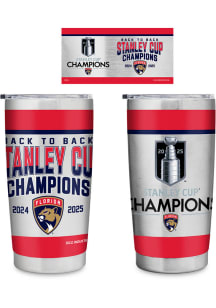 Florida Panthers 2025 Stanley Cup Champions 20oz Stainless Steel Tumbler - Grey