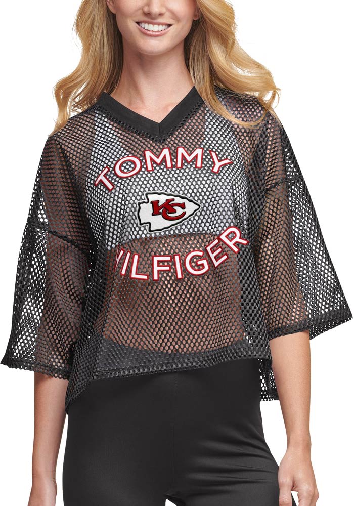 Kansas City Chiefs Womens Tommy Hilfiger Classic Mesh Fashion Football  Jersey - Red