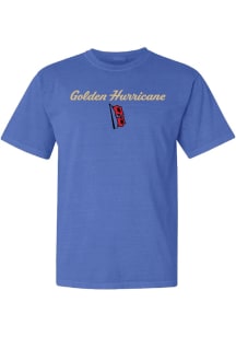 Tulsa Golden Hurricane Blue Summit Sportswear Script Logo Short Sleeve T Shirt