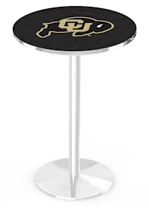 Colorado Buffaloes Chrome Round Base Pub Table