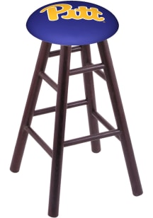Brown Pitt Panthers Round Cushion Oak Pub Stool