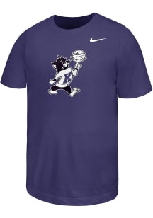 Youth K-State Wildcats Purple Nike Varsity Willie Basketball Short Sleeve T-Shirt