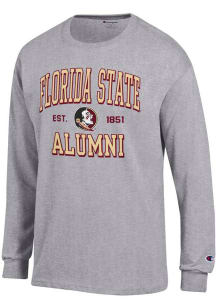 Champion Florida State Seminoles Grey Est Alumni Jersey Long Sleeve T Shirt