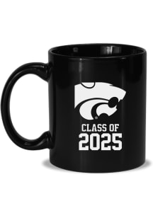 Black K-State Wildcats Campus Crystal Class of 2025 11oz Ceramic Mug