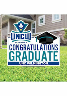 UNCW Seahawks Congratulations Graduate Yard Sign - White