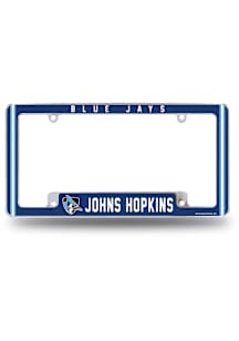 Johns Hopkins Blue Jays Classic All Over Chrome License Plate Frame - Silver