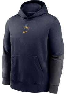 Youth Drexel Dragons Navy Blue Nike Club Long Sleeve Hooded Sweatshirt