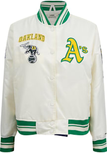 Pro Standard Oakland Athletics Womens White Retro Classic Light Weight Jacket