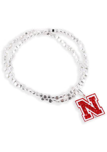 Nebraska Cornhuskers Logo Stretch Womens Bracelet