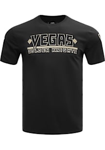 Pro Standard Vegas Golden Knights Black Classic Chenille Short Sleeve T Shirt