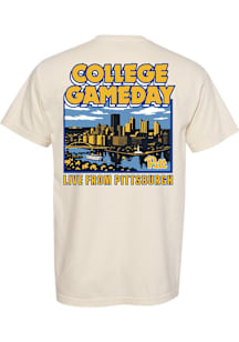Pitt Panthers Ivory College Gameday Stadium Short Sleeve T Shirt