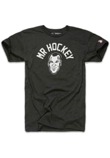 Gordie Howe Detroit Red Wings Grey Mr Hockey Short Sleeve Fashion Player T Shirt