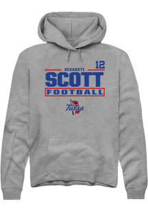 Dedaunte Scott Rally Mens Graphite Tulsa Golden Hurricane NIL Stacked Box Player Hood