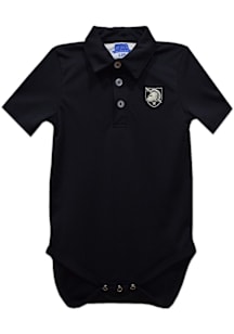 Vive La Fete Army Black Knights Baby Black Team Short Sleeve One Piece Polo