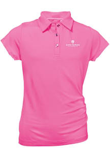 Johns Hopkins Blue Jays Girls White Brighton Short Sleeve Polo