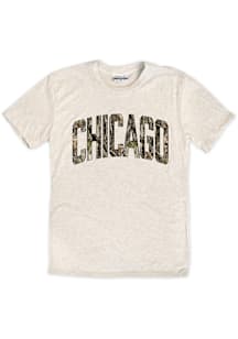 Chicago Womens Oatmeal Camo Wordmark Short Sleeve T-Shirt