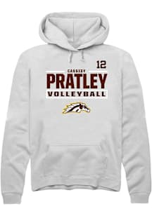Cassidy Pratley Western Michigan Broncos Mens White NIL Stacked Box Player Hood