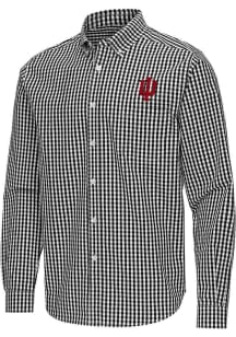 Mens Indiana Hoosiers Black Antigua Ellis Long Sleeve Dress Shirt
