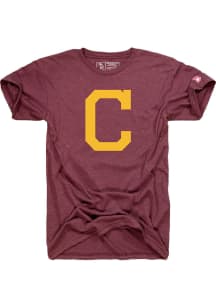 The Mitten State Central Michigan Chippewas Maroon Vintage C Logo Short Sleeve T Shirt