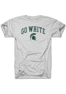 Michigan State Spartans Grey The Mitten State Go White Short Sleeve Fashion T Shirt