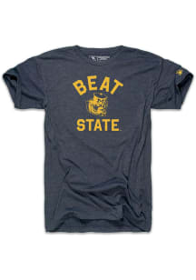 Michigan Wolverines Navy Blue The Mitten State Beat State Short Sleeve Fashion T Shirt