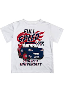 Vive La Fete Liberty Flames Toddler White Full Speed Short Sleeve T-Shirt