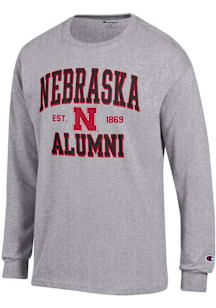 Champion Nebraska Cornhuskers Grey Est Alumni Jersey Long Sleeve T Shirt