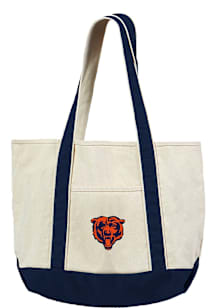 Chicago Bears White Canvas Tote