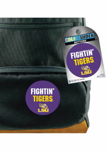 LSU Tigers 3&quot; Fightin' Tigers Button - Purple