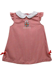 Vive La Fete Brown Bears Baby Girls Red Gingham Short Sleeve Dress