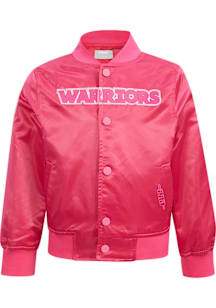 Pro Standard Golden State Warriors Toddler Girls Pink Classic Triple Pink Outerwear Light Weight J..
