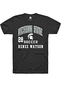 Renee Watson Michigan State Spartans Black NIL Arch Logo Short Sleeve Player T Shirt