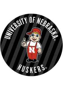 Red Nebraska Cornhuskers 3&quot; Stripes Button