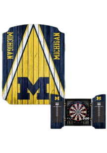 Michigan Wolverines Team Logo Dart Board Cabinet