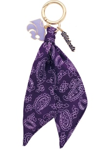 Purple K-State Wildcats Logo Bandana Keychain
