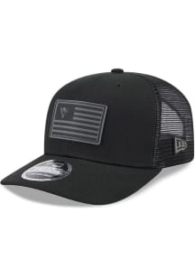 New Era Pittsburgh Penguins Flag Trucker 9SEVENTY Adjustable Hat - Black