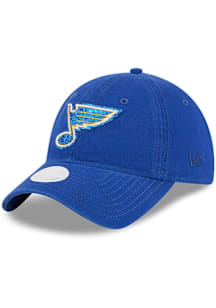 New Era St Louis Blues Blue Evergreen Glitter 9TWENTY Womens Adjustable Hat