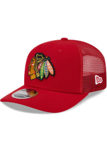 New Era Chicago Blackhawks Evergreen Stretch 9SEVENTY Adjustable Hat - Red