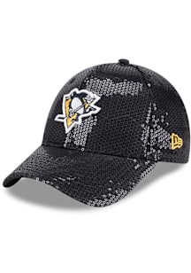 New Era Pittsburgh Penguins Black Sequin 9FORTY Womens Adjustable Hat