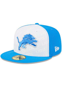 New Era Detroit Lions Mens Blue Repeat 59FIFTY Fitted Hat