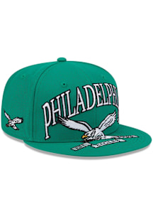 New Era Philadelphia Eagles Mens Green Oversized 59FIFTY Fitted Hat