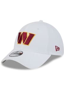 New Era Washington Commanders Mens White Evergreen 39THIRTY Flex Hat