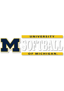 Blue Michigan Wolverines 6x2 Softball Decal