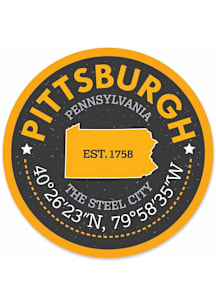 Pittsburgh Steel City Coordinates Stickers - Black