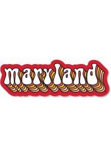 Red Maryland Terrapins 2&quot; Bubble Text Dizzler Stickers