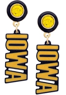 Iowa Hawkeyes Resin Logo Womens Earrings